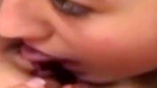 Cute Blonde Skinny Teen Pussy Licked by Big Tit MILF Until Orgasm