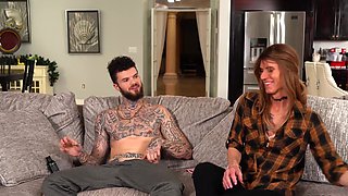 Petite trans girl Ria Bentley gets pounded hard by Hatler Gurius