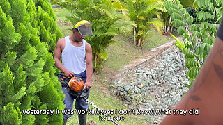 I cheat on my cuckold husband with my young BBC gardener. We fuck in public while he's not at home!