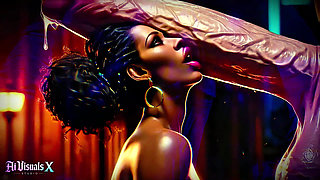 Big Boobs and Ass Ebony Goddesses - White Cock Worship Dark Asmr & Extreme Contrast (4k Ai Animated Porn)