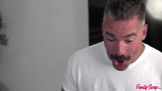 Foursome with crazy baddies teaming up with their men for orgasm completion