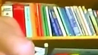 Blonde Fingers Herself Then Rides Glass Dildo
