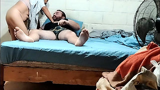 Cleaning lady sucking cock