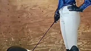 Sadistic Stables Sack Smashing Extreme Ballbusting and Cropping Punishment