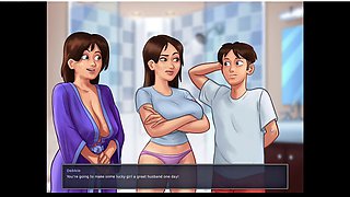 Big boobs, blowjob, summertime saga
