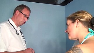 Horny German Gynecologist Fucks Me and My Stepsister in 4K Threesome