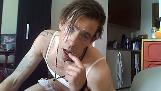 Amateur Pierced Femboy Solo Play