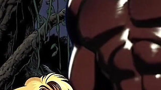Sexy White Wife Tastes a Big Black Cock in Front of Her Cuckold Husband. Cartoon Comic Story