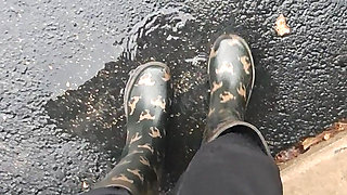 Rainy Day Play in Boots