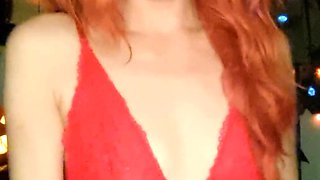 Small titted babe toys her pussy on webcam