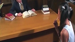 Mature Brunette MILF Pounded Hard on Office Desk