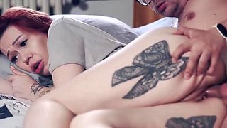 Step Mom Stuck Under Couch Gets Filled - Step Son Creampie Quickie!