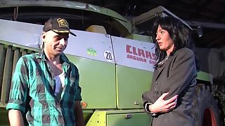 Huge Cock Blowjob and Fuck in Garage - Cum in Mouth & Small Tits
