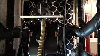The Bondage Monster Gas Mask & Leather Suspension, Electro, Venus Milking and Machine Fuck