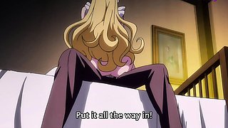 Blonde maid serves creamy morning ride in vintage uniform