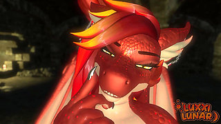 POV Horny dominant femdom futa dragon makes you serve her...