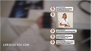 Nurse Initiation For Eveline Dellai Leads To Threesome With Milf Boss Nurse Babe