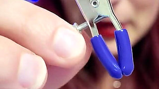 First Time for Nipple Clamps, We Fuck with It!