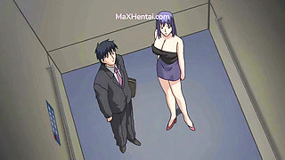 Boss Gets Stucked in the Elevator with His Busty Secretary (Hentai Parody)