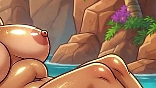 Topless Chubby Matures at Beach