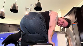 NIKKISFETISHES Curvy brunette teases in kitchen