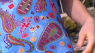 90s Hairy Beach Girl Frolicks and Fucks Messy!