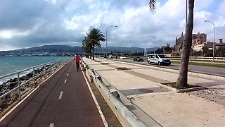 Flashing Hairy Pussy by Taking Off Panties at the Beach Suns