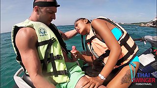 Thai Cutie Gets Hold Of a Hefty European Dick While Accompanying a Tourist On His Jet-ski Ride