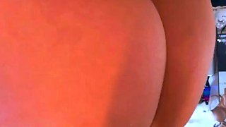 Non stop blonde with big boobs cock jerks off on the bed