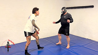 Kourtneyinked Vs Masked Rider - Submission Wrestling Showdown