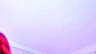 Thick Ass Redhead Teases with Her Fuck Machine