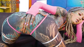 Monster COCK BUTT reaming greedy trippy HIPPIE bitch