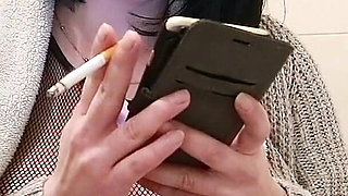 Pregnant MILF Smoking Cigarette