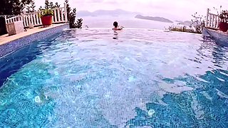 Amateur MILF creampie in public toilet