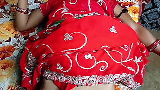 Bhabhi in Red Saree Had Sex with Her Brother-in-law, Brother-in-law Put a Ring on His Penis and Fucked Him, Desi Hindi Porn Videos