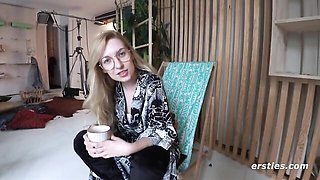 Four Girls Share Their First Lesbian Experience Together on Camera