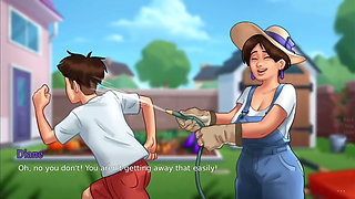 Monster Cock Anon and Big Boobs Diane Gets Each Other Wet Outdoor - Summertime Saga Gameplay