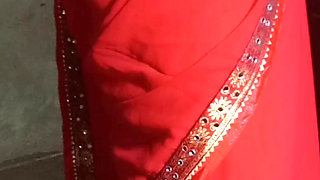 My bald stepbrother wants to fuck me in red saree