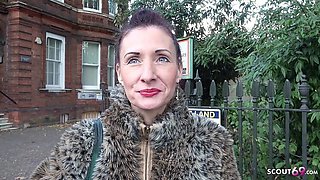 Skinny Redhead MILF Scarlett Gets Street Fucked in German Casting