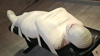 Girl Gags Hard in Bondage BDSM Gagging Frenzy