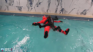 Human Life Raft - Inflated Suit Slave Pool Domination