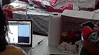 Stepfather on the Stepdaughter While Doing Homeoffice