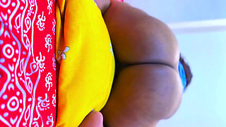 Arab Muslim Hot Maid Pillow Humping on Hotel Bed Then a Stranger Guy See Her Big Ass & Start Handjob