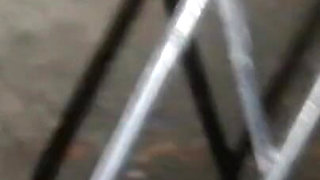 Found an Old Desi Woman Peeing Under Staircase and Punished