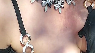 I Convinced My Slut to Show Her Pussy and Tits in a Risky Place