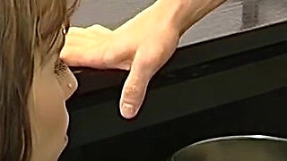 Skinny Brunette Babe Fucked Hard in Office Affair