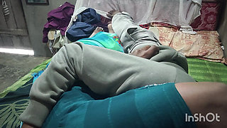 Sister-in-law on the bed by brother-in-law