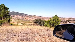 Wet anal orgasm with my girlfriend in the rental car