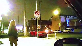 Hot Girls Flash Pussy in Car Night Drive