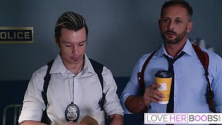 Charming Dorian Del Isla and Payton Preslee's fake boobs porn